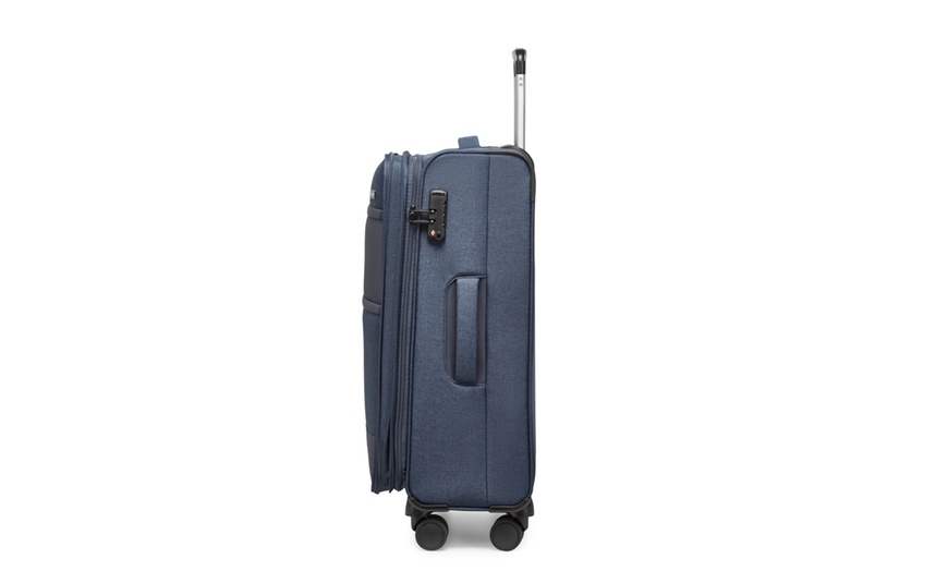 Image 8: Individual or 3 piece Soft Shell Suitcase Set