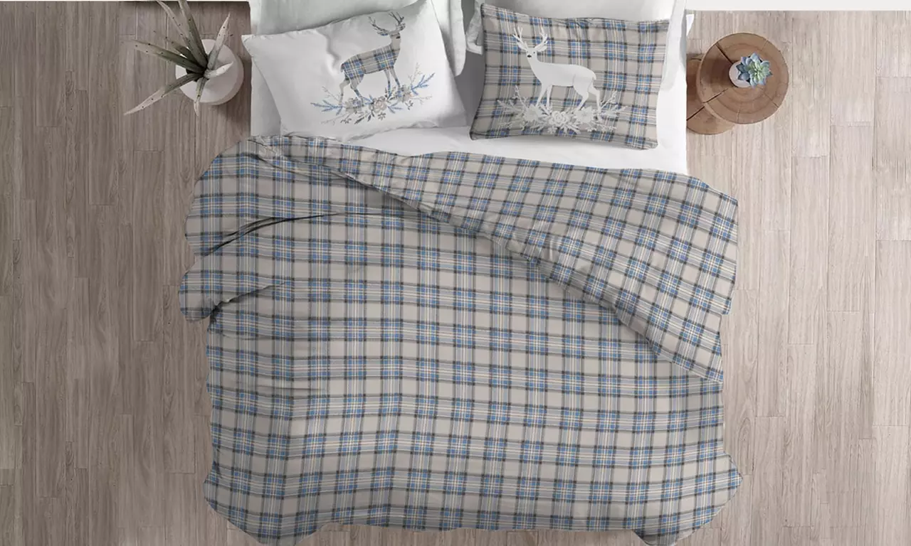 Copripiumino in flanella Fantasie invernali, natalizie, scozzesi