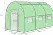Serre de jardin tunnel avec bâche de 140 g/m² verte, plusieurs modèles disponibles, livraison offerte - Image 2