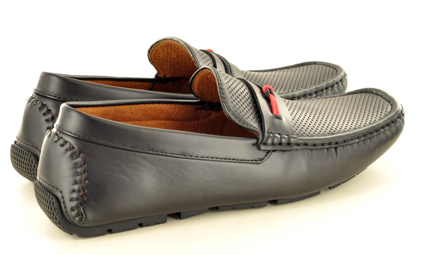 Image 4: Men's Perforated Casual Loafers