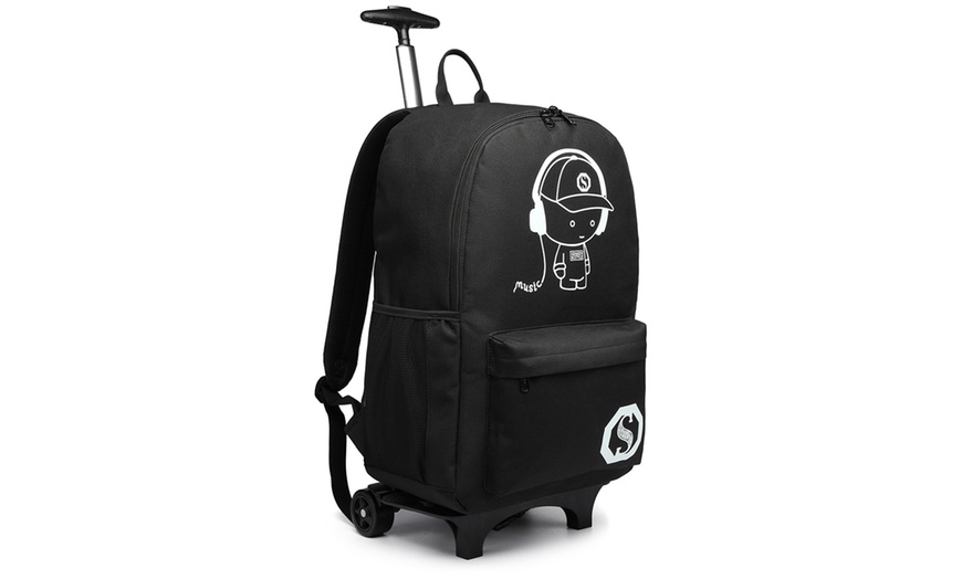 Image 3: Glow In The Dark Backpack Trolley