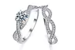 Set de deux bagues en argent brillant 925 - Second Medium