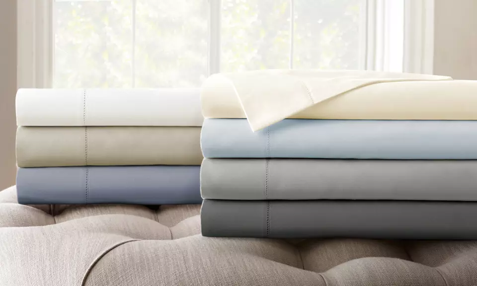 Clearance: Symphony 1,500-Thread-Count Cotton–Rich Solid Sheet Set  - Primary Image