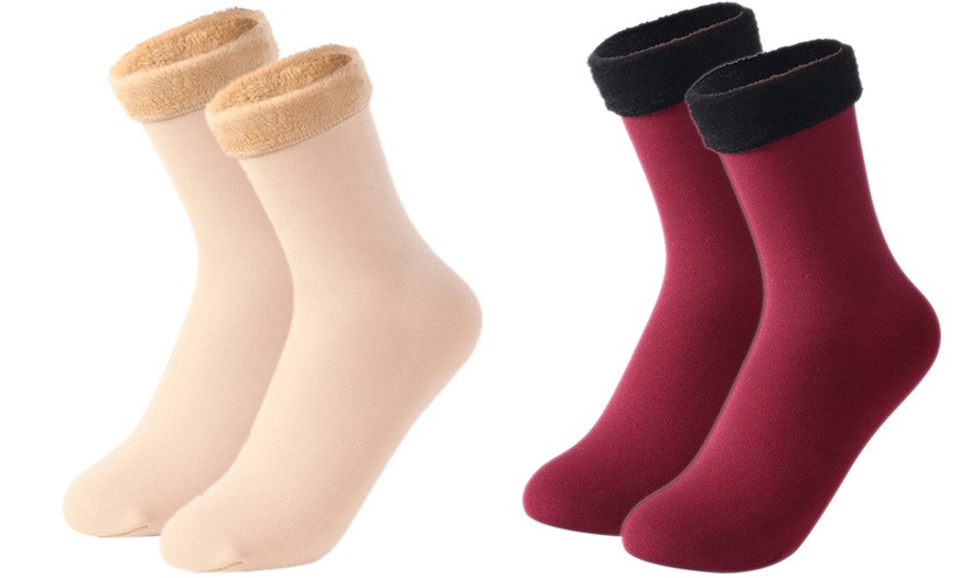 Image 17: Paire de chaussettes polaires, coloris au choix