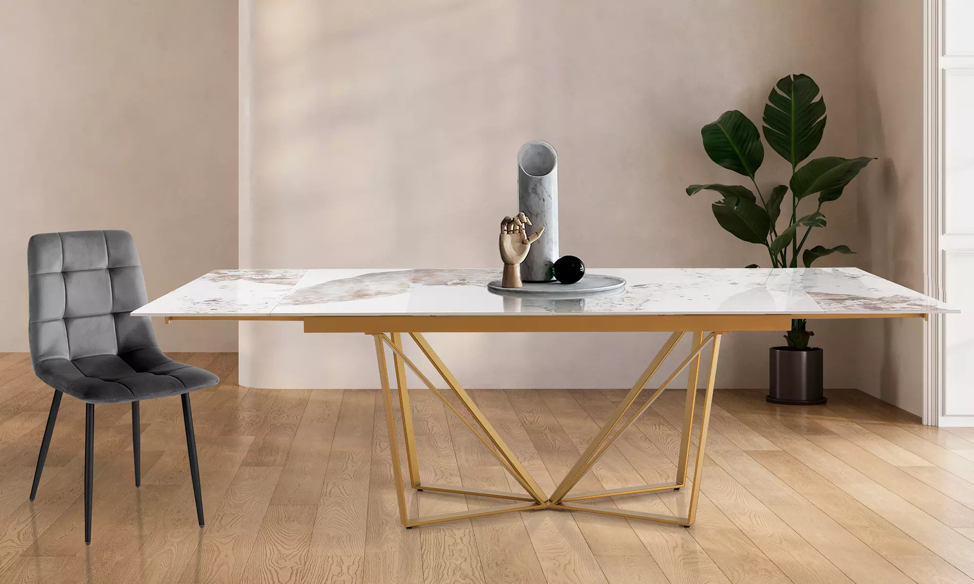 Oresteluchetta ausziehbarer Esstisch „Casey“