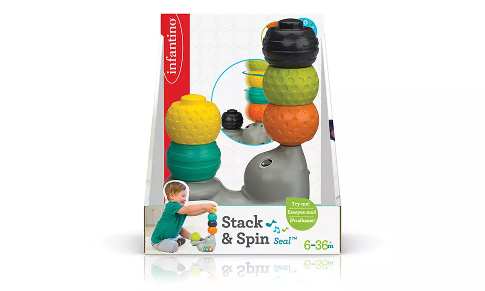 Jeu d'empilage Stack-Spin-Seal pour bébé de Infantino - Second Medium