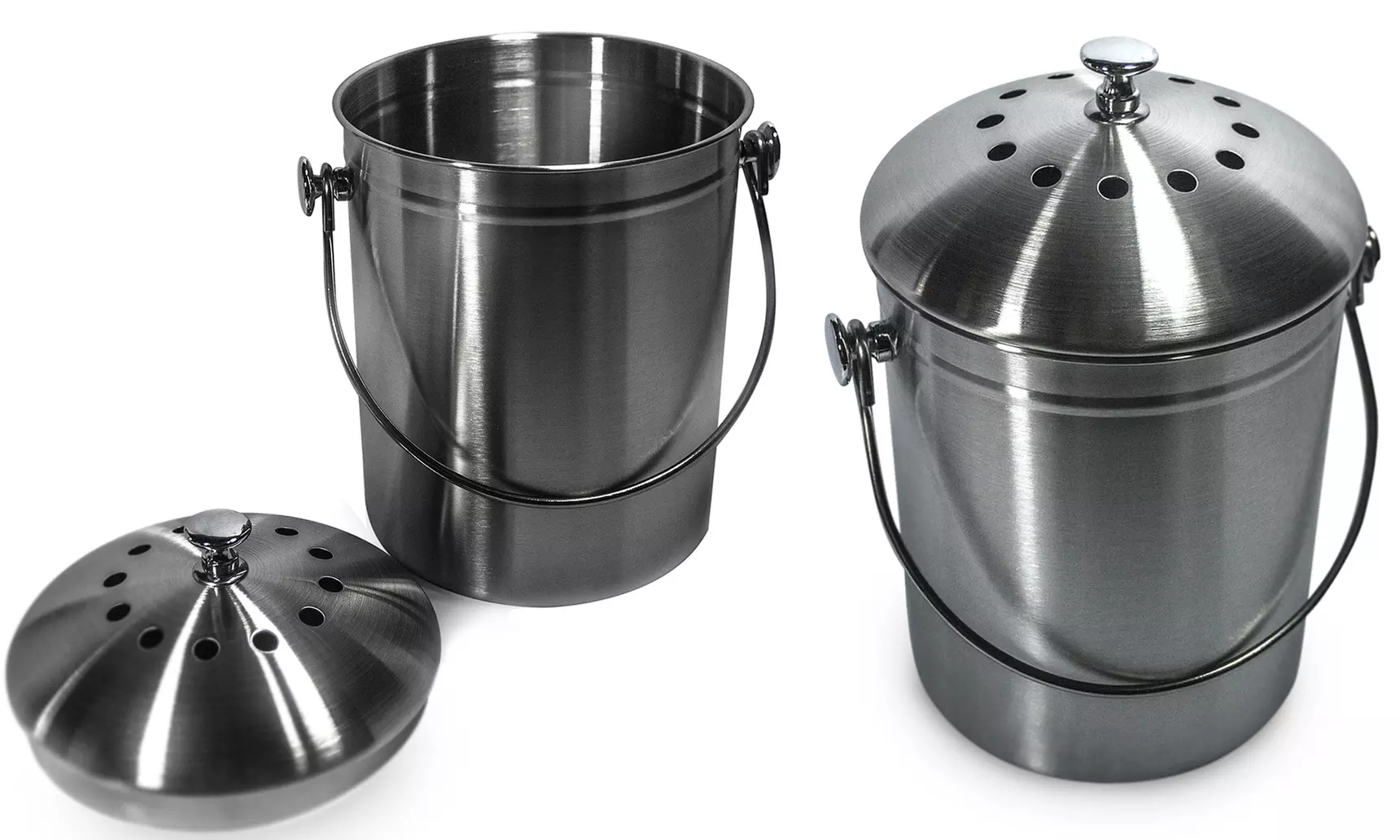 One-Gallon Stainless Steel Compost Bin - Primary Image