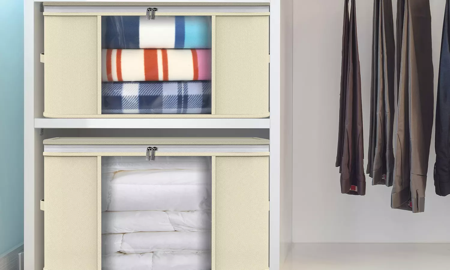 Vinsani Pack of Two Zipped Storage Bags