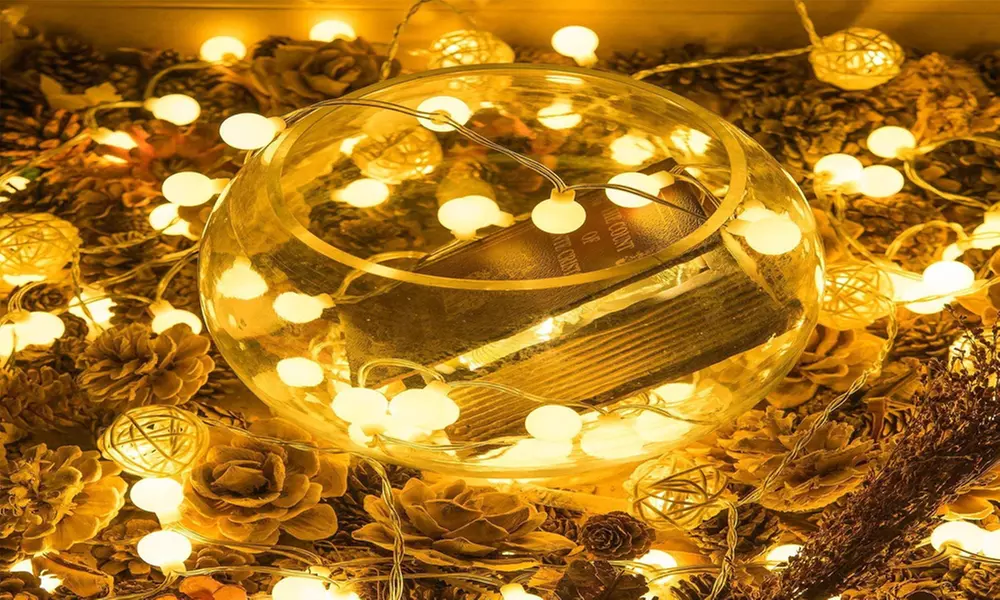 1 of 2 strengen led-verlichting met fairy globe-lampjes