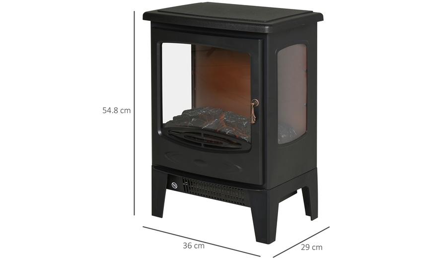 Image 68: HomCom Indoor Fireplace Heater