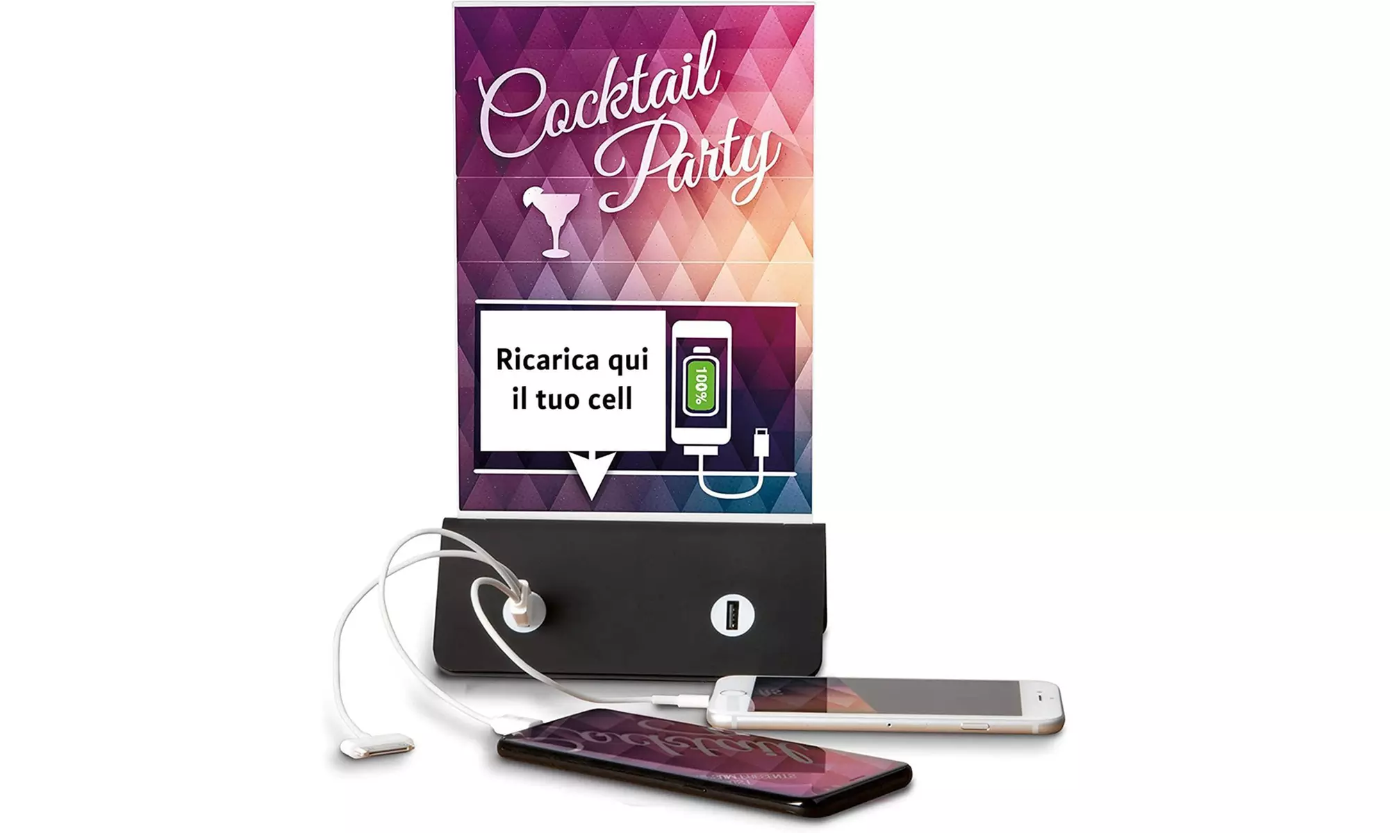 Porta Menu Innovativo con Power Bank 10.000 mAh Integrato