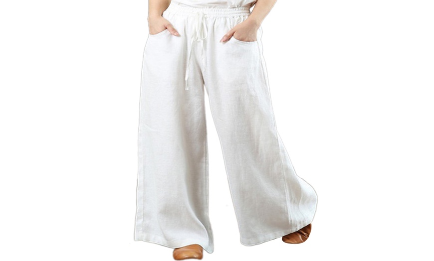 Women's High Waist Wide Leg Trousers | Groupon Goods