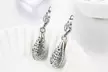 18K Gold Plated Filigree Teardrop Leverback Drop Dangle Earrings - Second Medium
