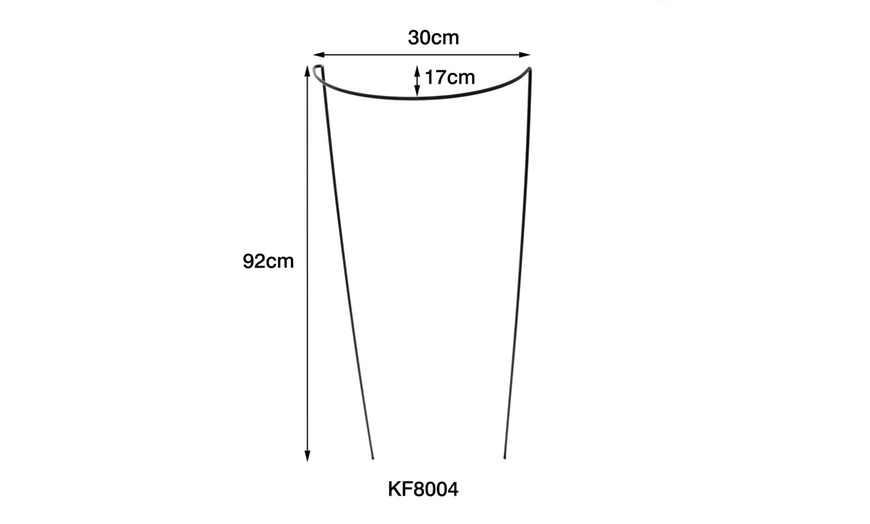 Image 3: Up to Eight Half Round Plant Support