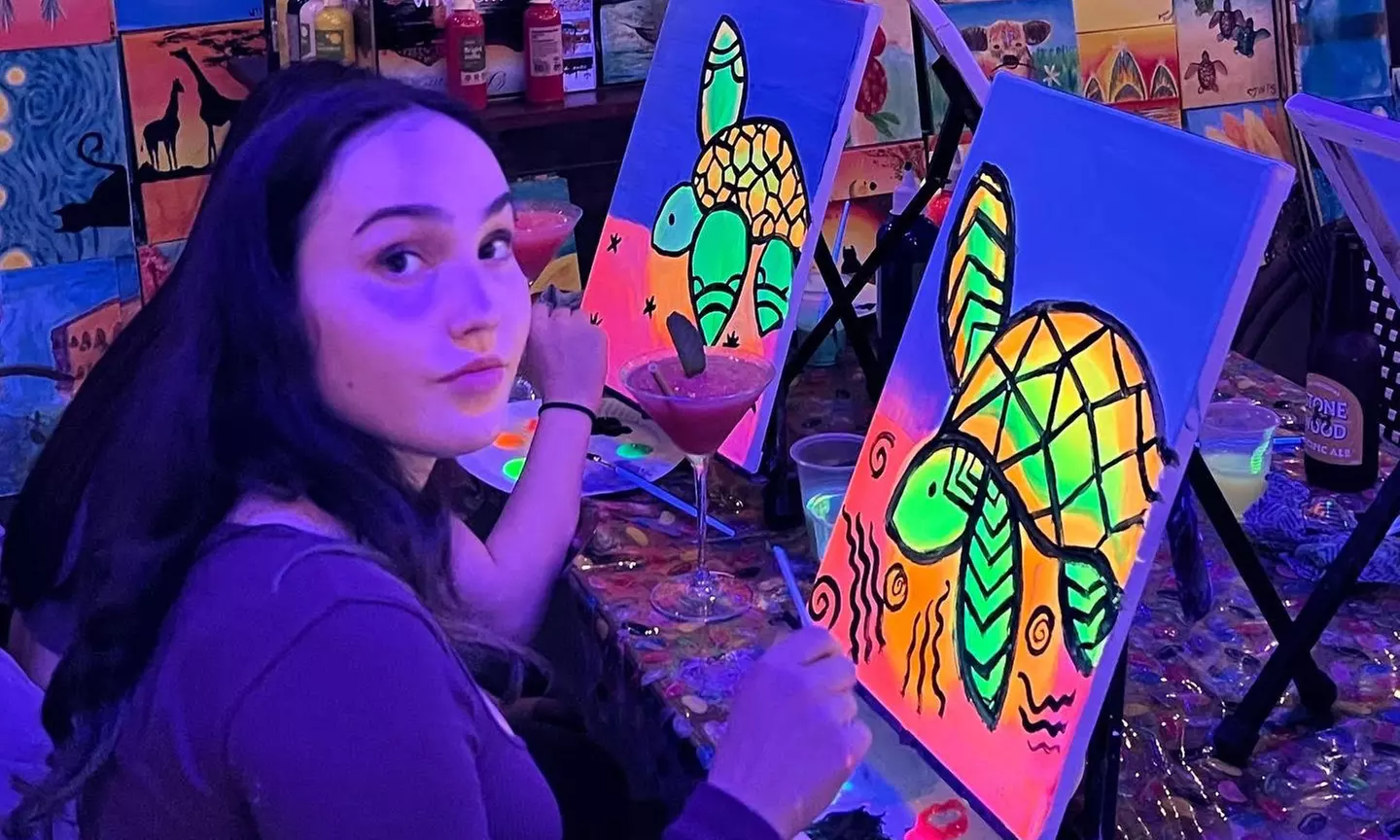Up to 48% Off UV Glow Paint and Sip Sessions