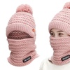 Image 10: Womens Winter Hat Warm Thick Cap Scarf Knit Ski Beanies