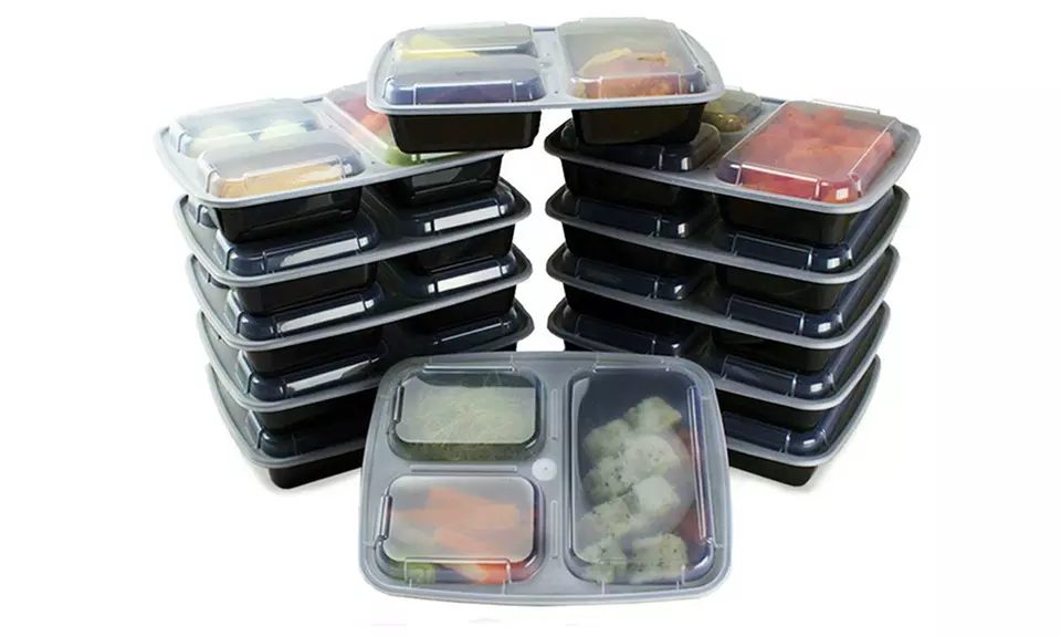 2- or 3-Compartment Reusable Food Container Set (20-Piece) - Primary Image