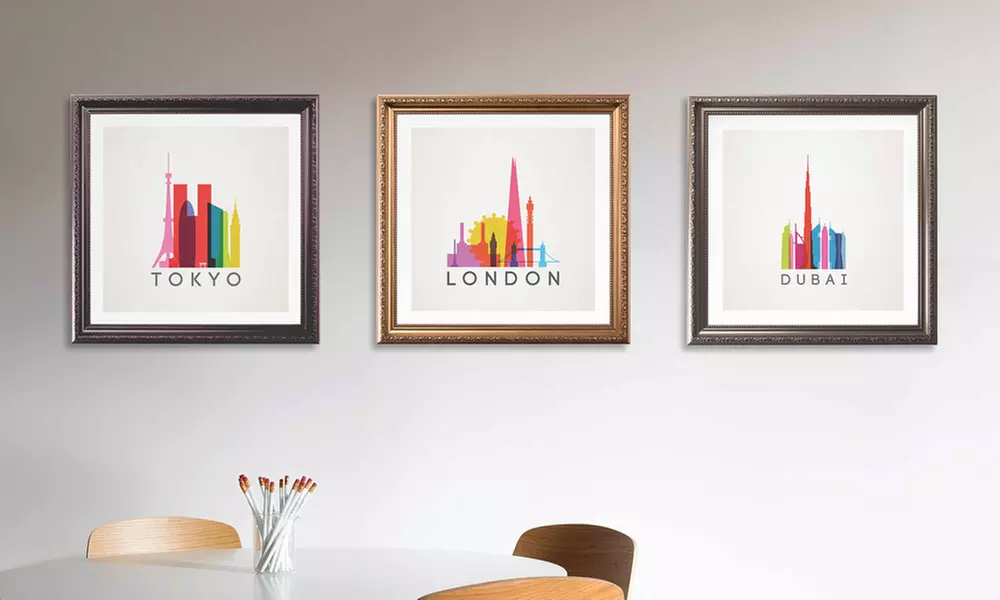 10"x10" or 15"x15" Personalized Cities in Profile Canvas Prints (Up to 89% Off) - Primary Image