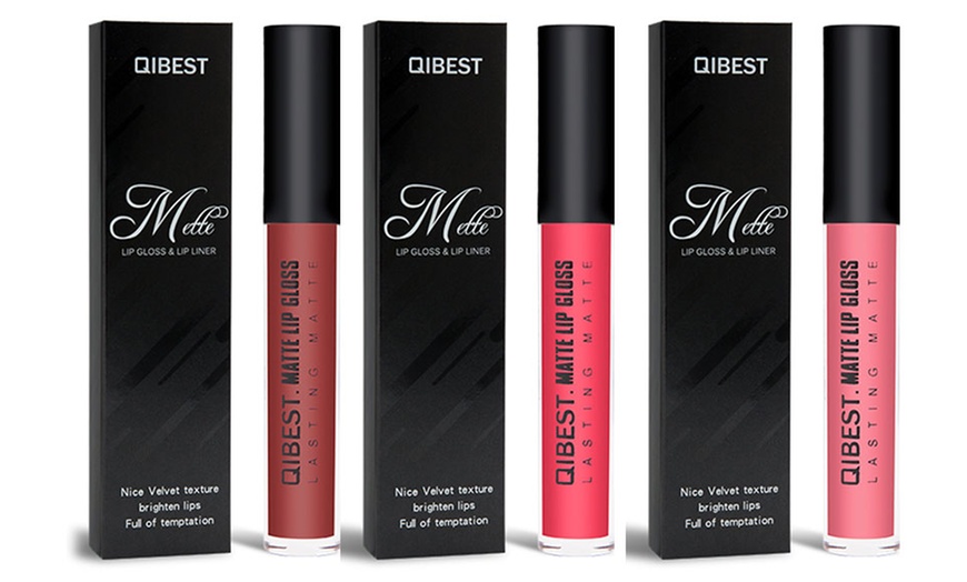 Image 1: One or Two Matte Lip Gloss and Pencil Kits