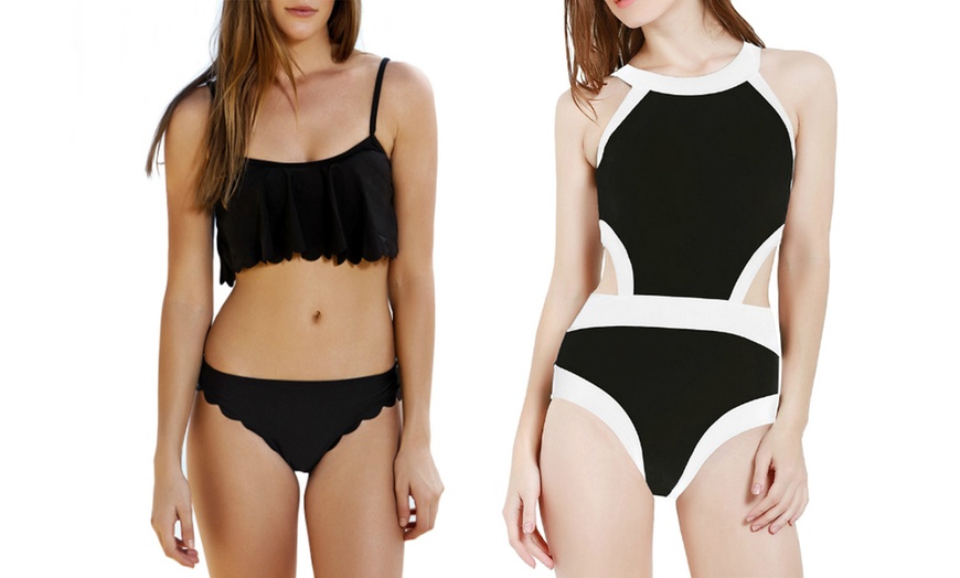 Image 6: Monochrome Swimsuits