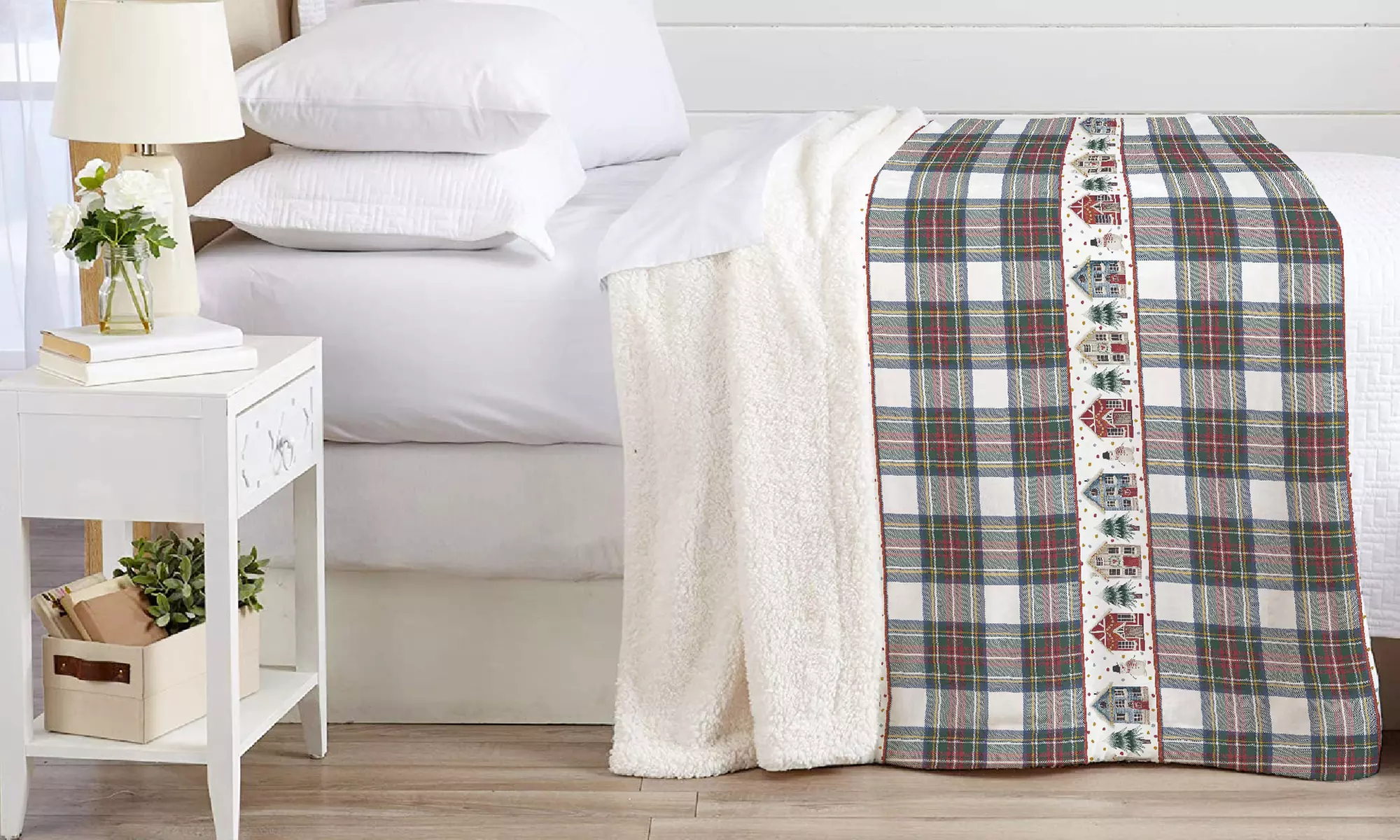 Couverture en sherpa et microfibre