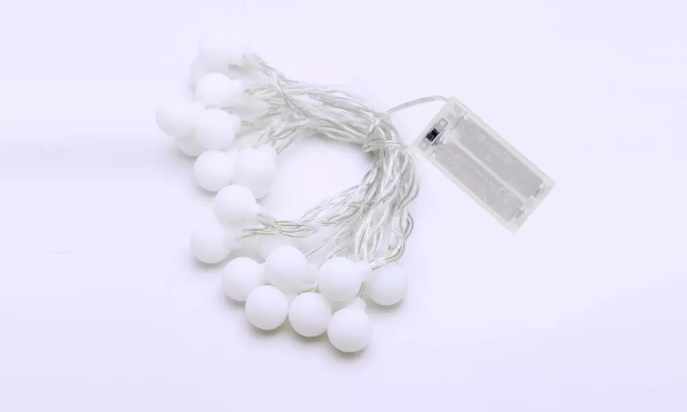 1 of 2 strengen led-verlichting met fairy globe-lampjes