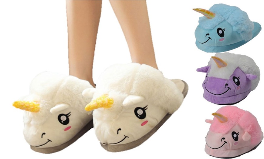 Image 2: Unicorn Slippers