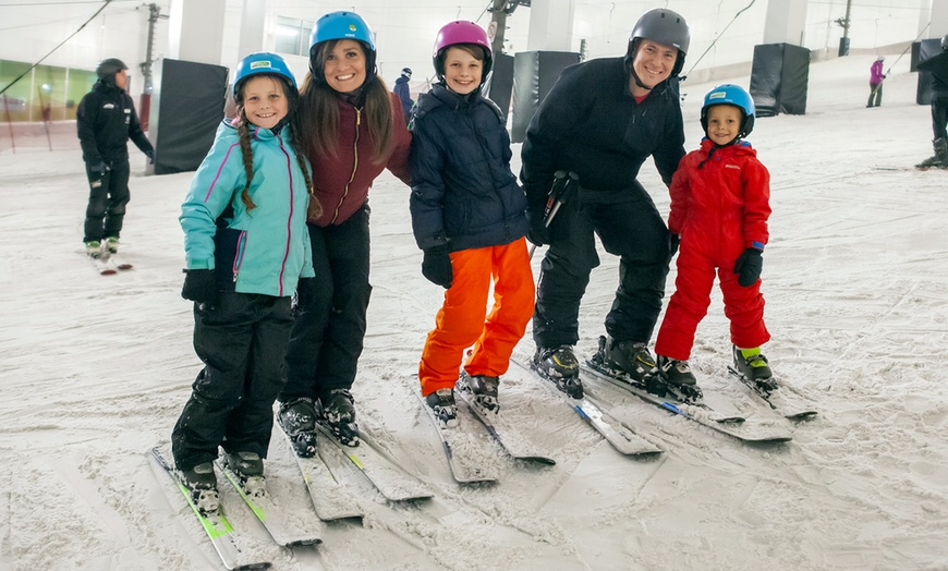 Image 1: 60-Min Private Ski or Snowboard Lesson for Families Up to 5