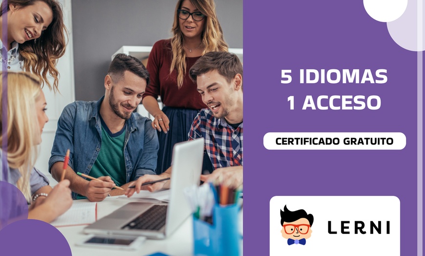 Image 1: 3, 6 o 12 meses de acceso ilimitado a cursos online de 5 idiomas