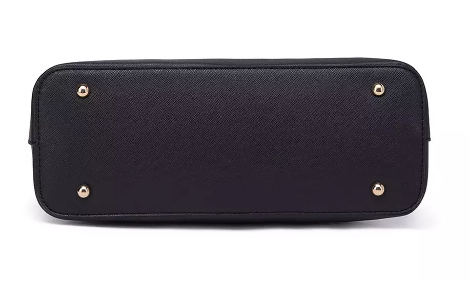 Miss Lulu PU Leather Shoulder Bag and Matching Purse Set