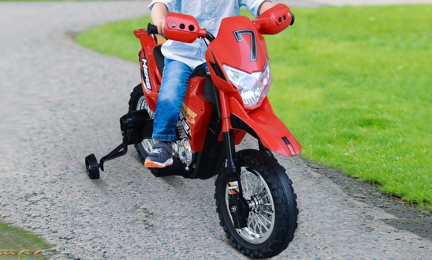 Image 9: HomCom Kids' Motorbike Ride-On Toy