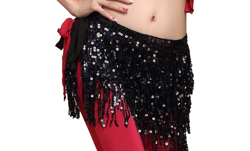 Image 7: Sequin Tassel Sarong Skirt