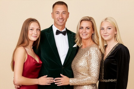 Feestelijke fotoshoot voor 1-5 personen - Fotostudio fotoshoot