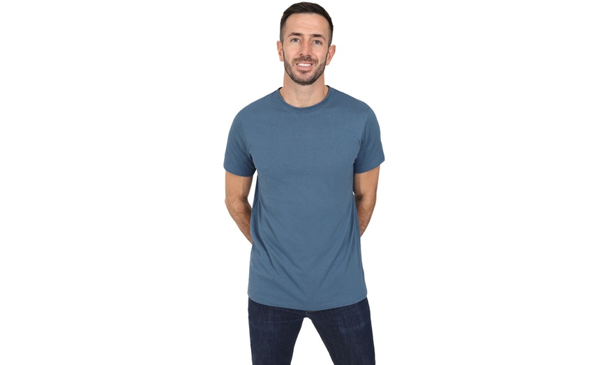 Image 10: Five-Packs of Blu Apparel Men's Crew Neck Plain T-Shirts