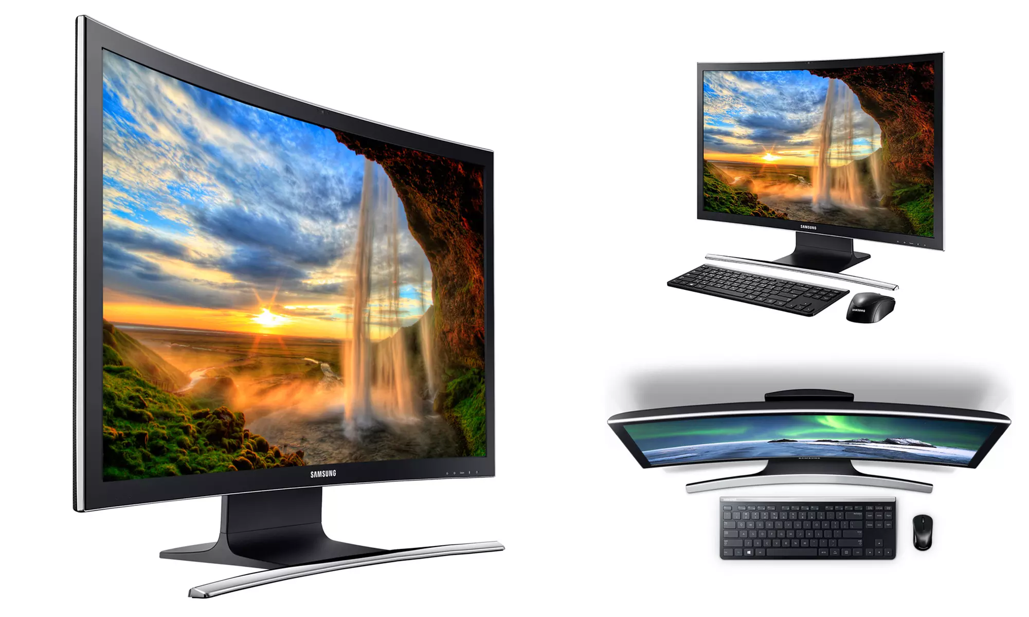Samsung ATIV One 7 27" Curved All-in-One PC with Intel Core i5-5200U CPU, 8GB RAM, and 1TB HDD - Primary Image