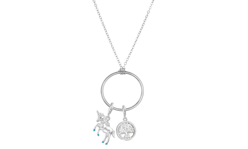 Image 6: Charm Ring Pendant Necklace