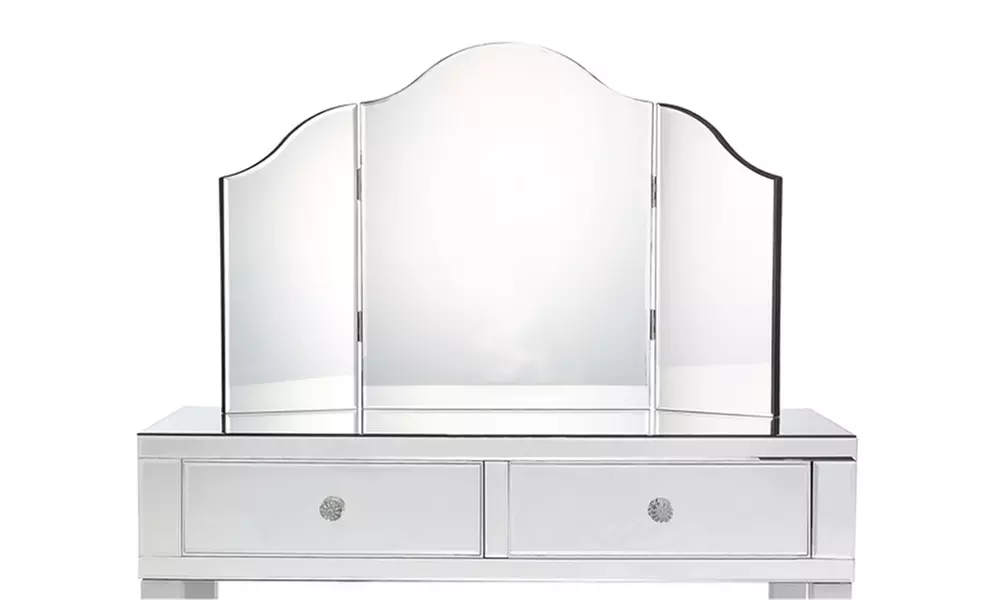 Hannah Frameless Tri-Fold Tabletop Vanity Mirror - Second Medium