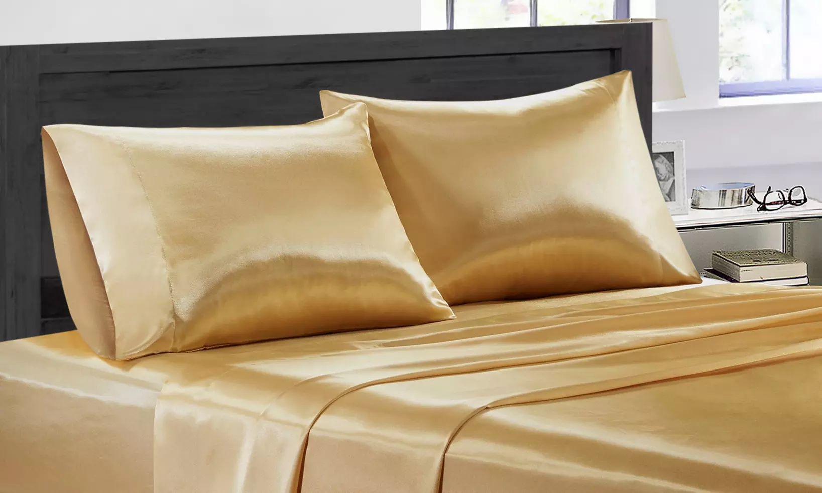 Luxury Home Satin Sheet Set (4-Piece) - Primary Image