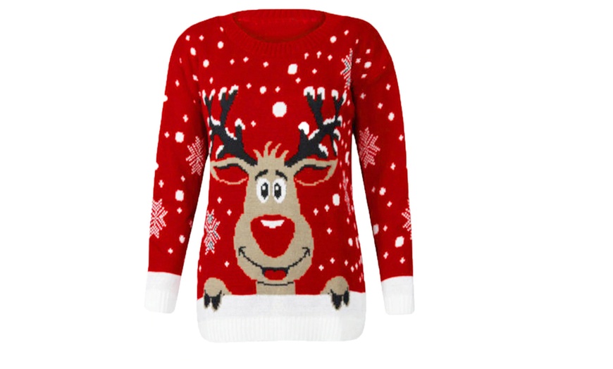 Image 4: Reindeer Christmas Jumper