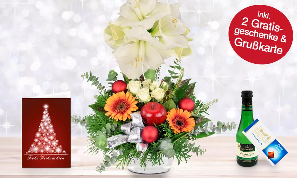 Weihnachtlicher Blumenstrauß