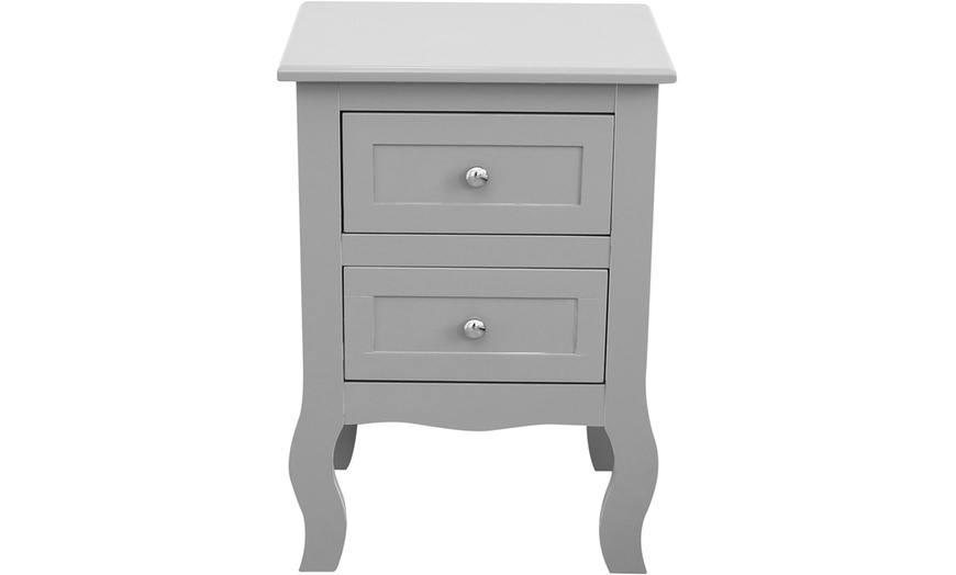 Image 3: Two-Drawer Bedside Table