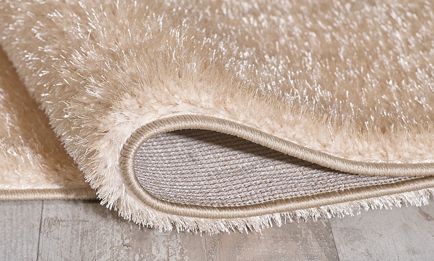 Image 29: Shimmer Soft Shiny Thick Shaggy Rug