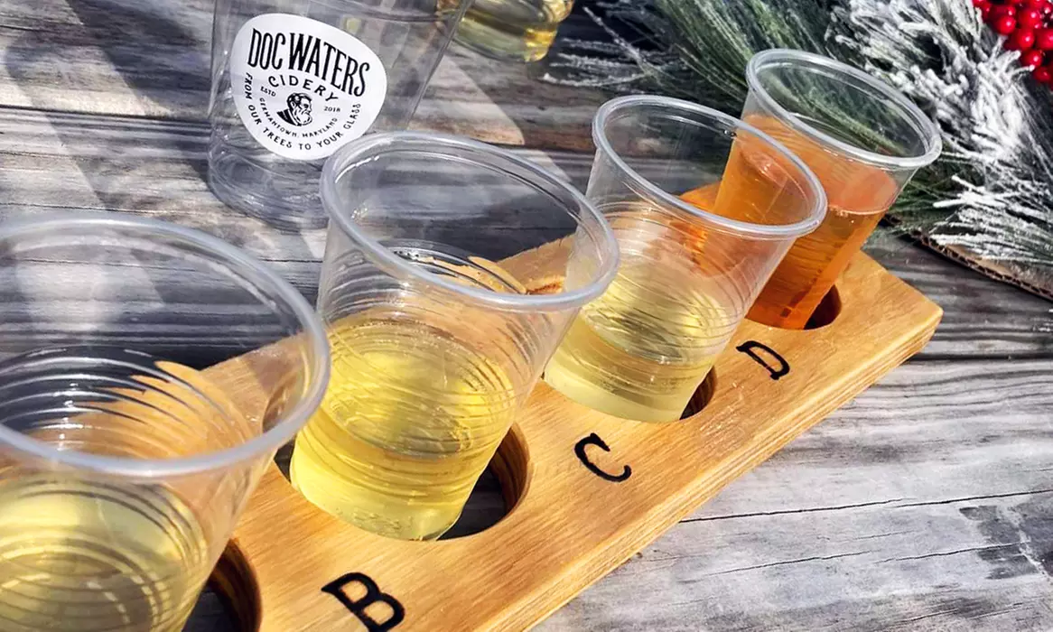 One or Two Cider Flights or One Take-Home Growler with Fill at Doc Waters Cidery - Primary Image