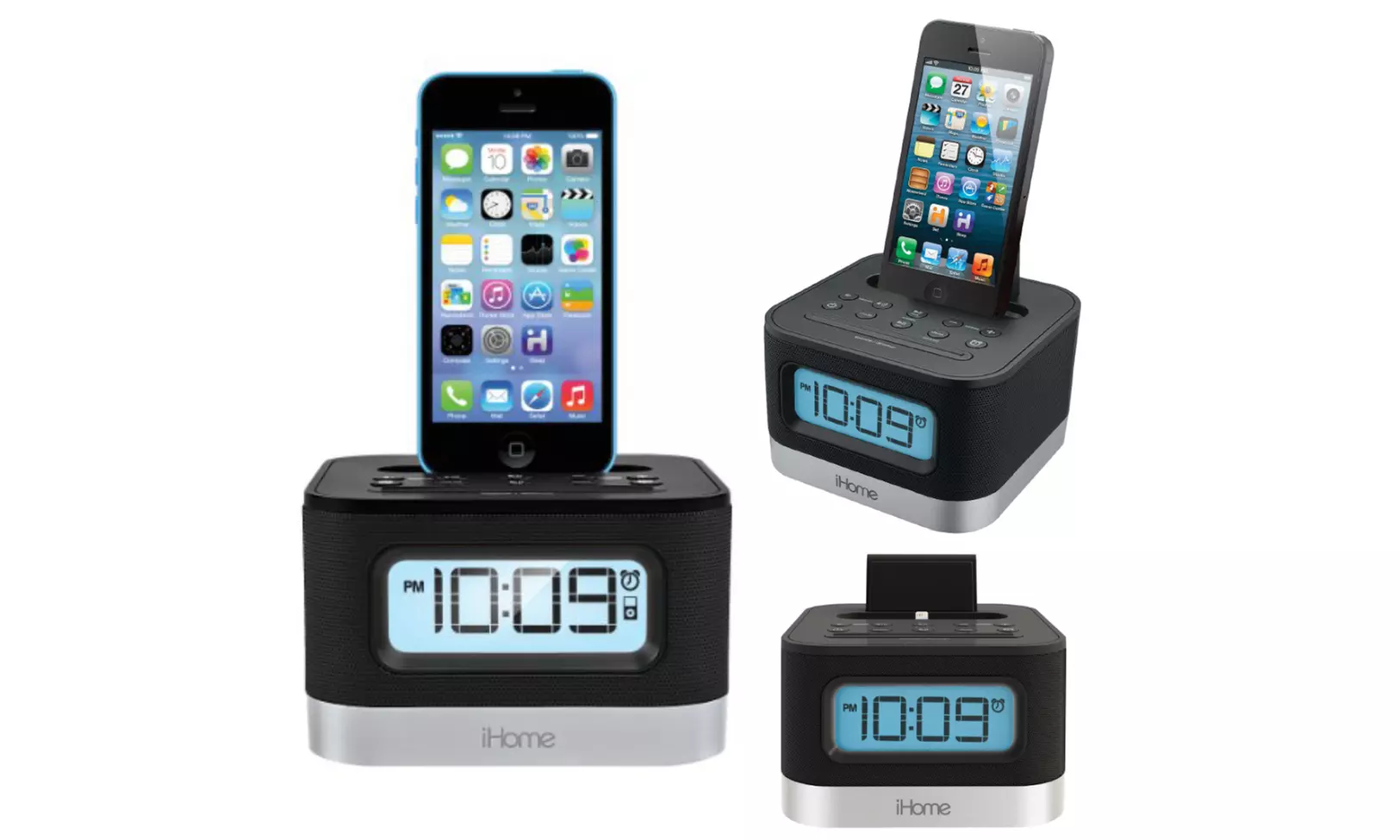iHome Wake Sleep Dock FM Radio Alarm Clock Speaker (Refurbished) - Primary Image