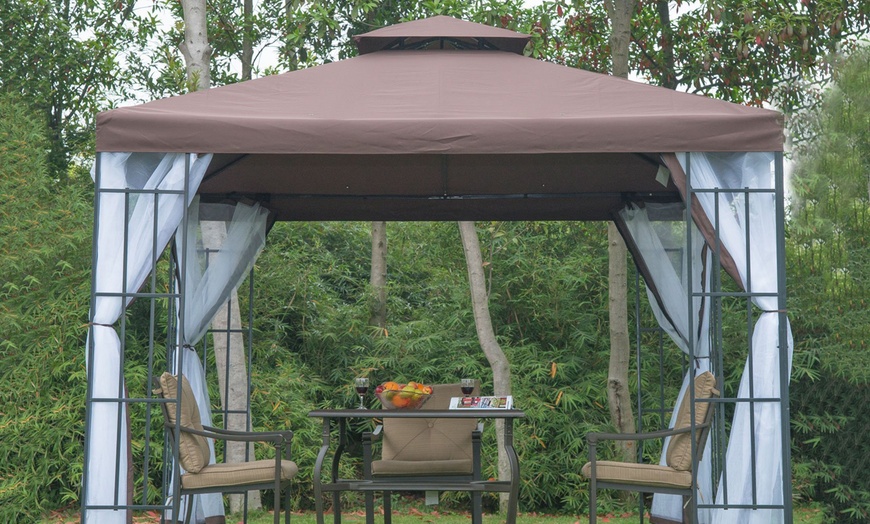 Image 2: Outsunny Metal Gazebo