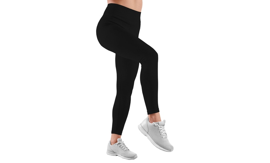 Image 8: Tummy Control High-Waisted Elasticated Fleece Legging
