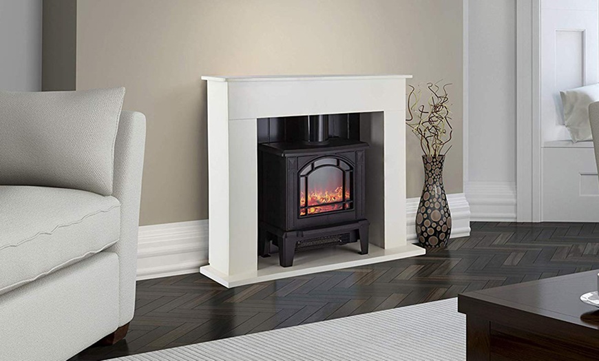 Image 3: Warmlite Stove Fireplace Suite