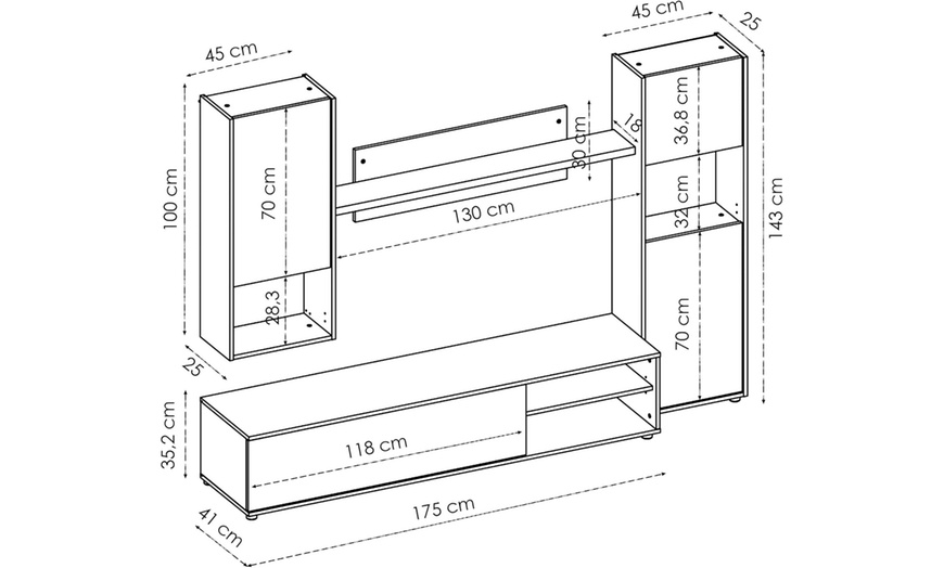 Image 7: Set de mueble TV para sala