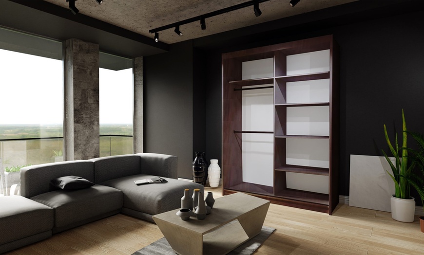 Image 16: Double Mirror Sliding Door Wardrobe