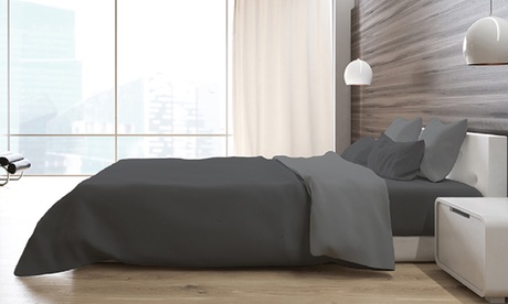 Parure copripiumino bicolore disponibile in 3 dimensioni e vari colori